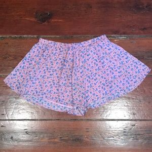 Altar’d State Pink Floral Flowy Highwaisted Shorts
